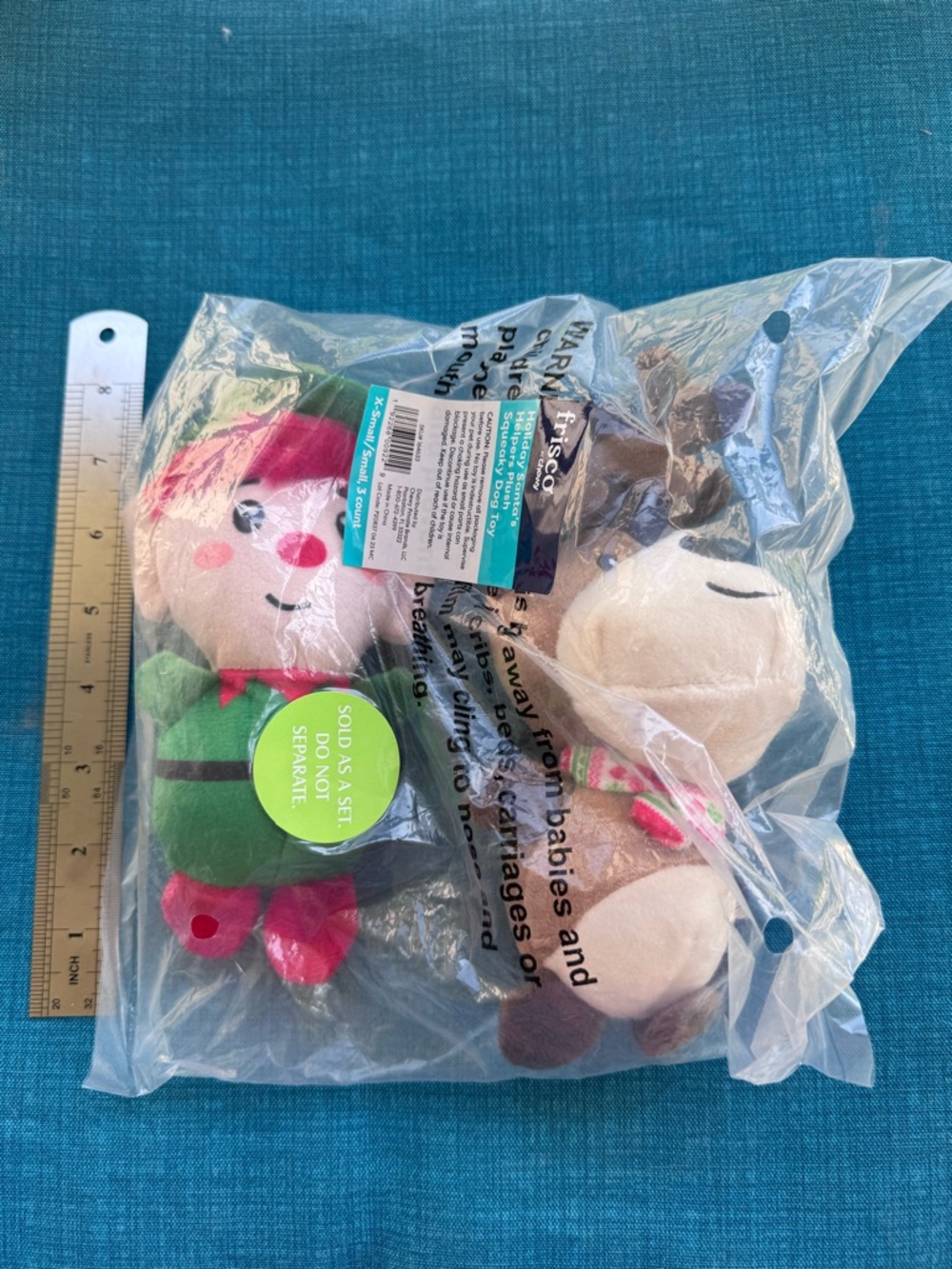 Frisco Holiday Santa’s Helpers Plush Squeaky Dog Toys – 3 Pack